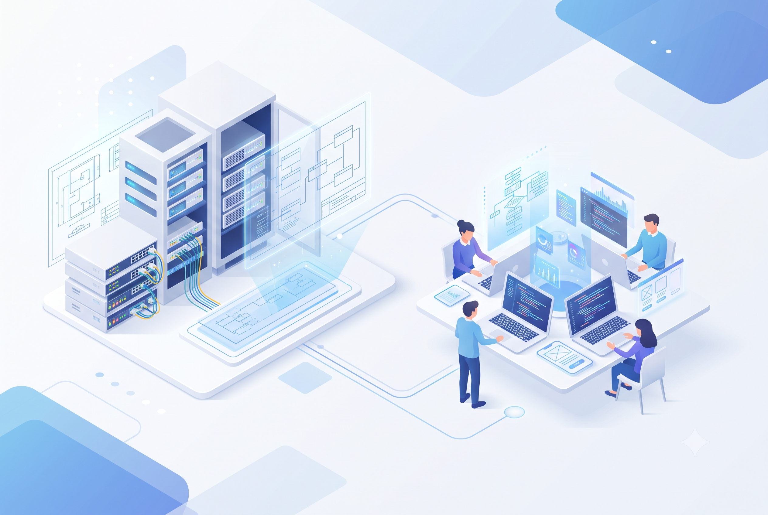 Заглушка: оборудование и команды разработки